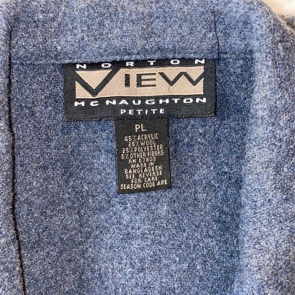 VINTAGE Wool Blend Norton McNaughton Size PL - Picture 4 of 14